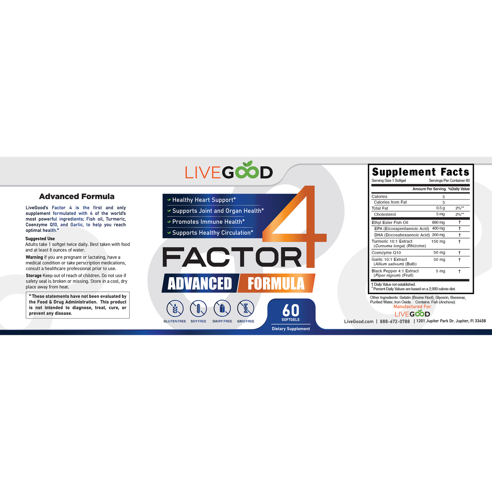 Factor4 - Advanced Inflammation Management Label