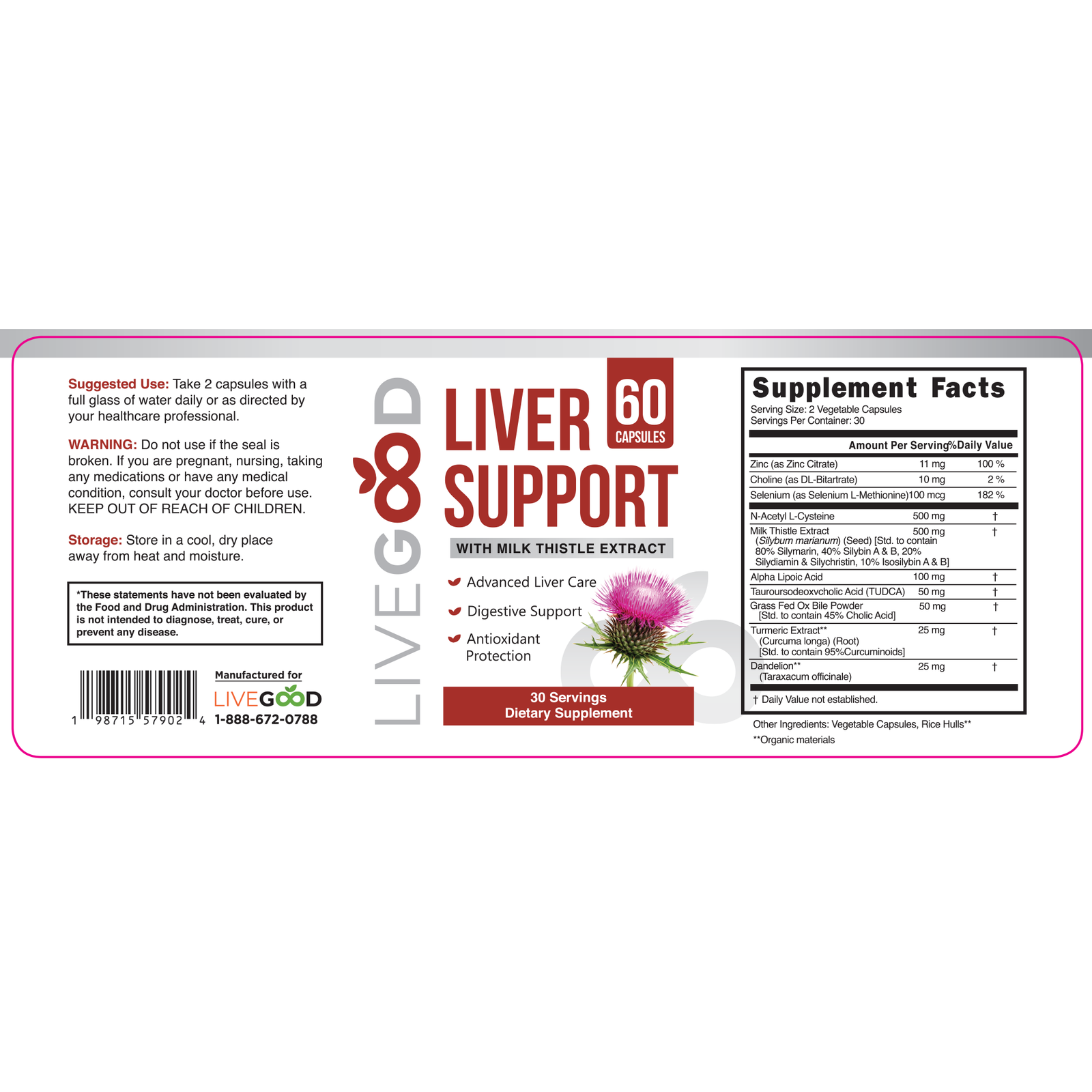 Liver Support Label