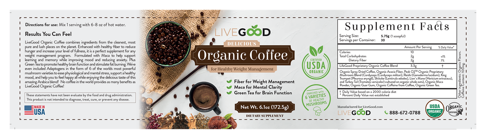 Organic Coffee Label